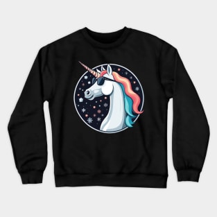 Unicorn Christmas Drawing Crewneck Sweatshirt